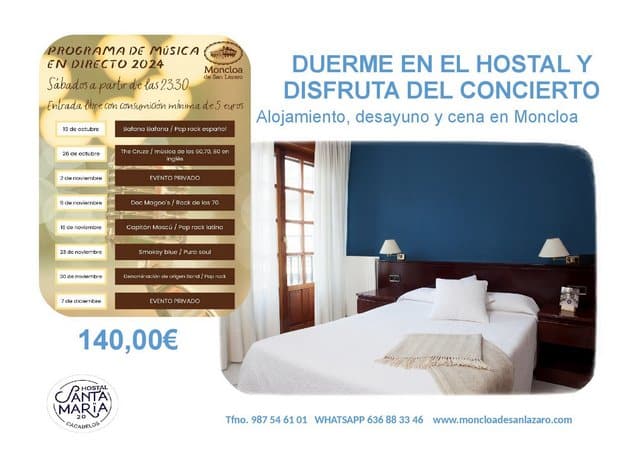 Duerme en el Hostal y Disfruta del Concierto