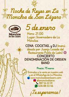 Cena Fiesta Noche de Reyes en La Moncloa de San Lázaro